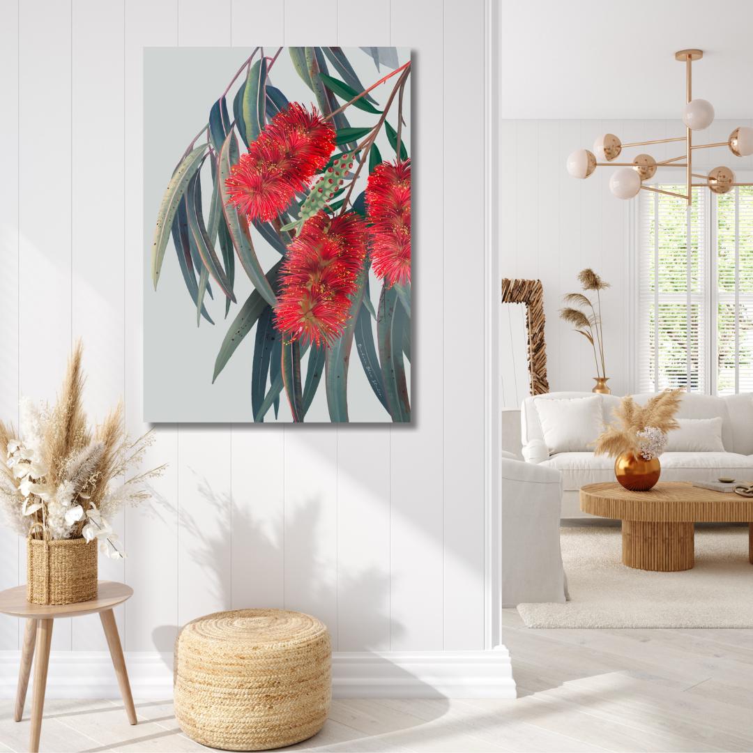 Carinya – Red Flowering Gum Australian Botanical Digital Print