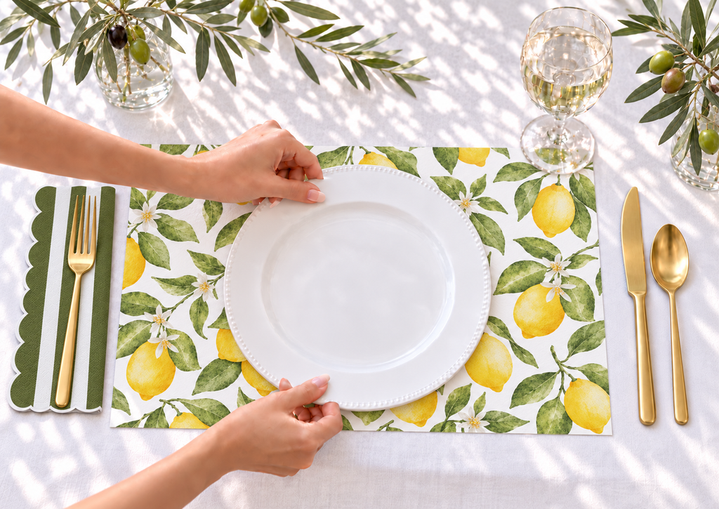 Roma Lemoncello Paper Placemats – A3 Pad of 24 Sheets