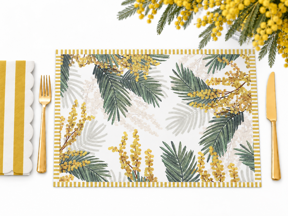 Sunshine Wattle Paper Placemats – A3 Pad of 24 Sheets