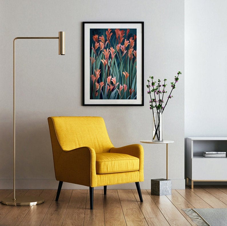 Wild Spirit Kangaroo Paw Botanical Digital Art