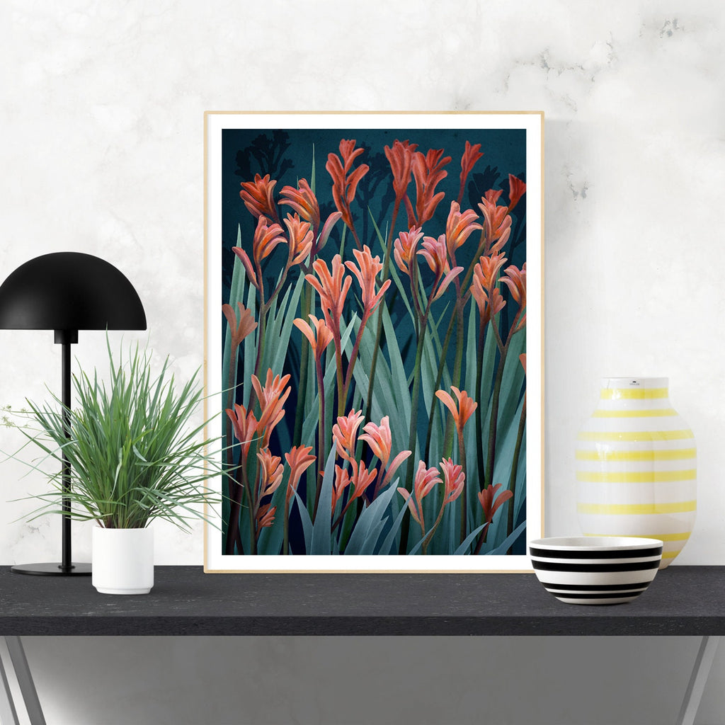 Wild Spirit Kangaroo Paw Botanical Digital Art