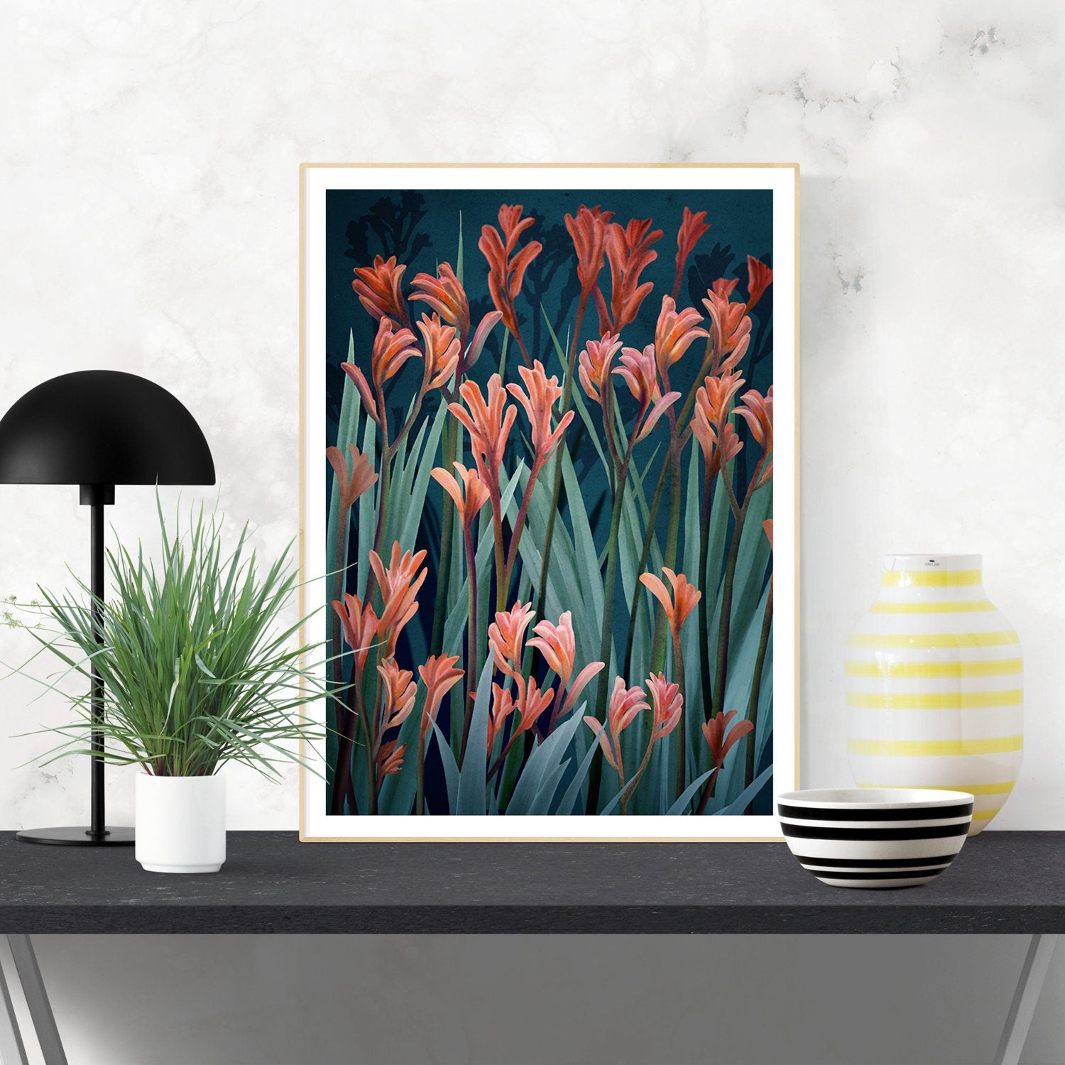 Wild Spirit Kangaroo Paw Botanical Digital Art