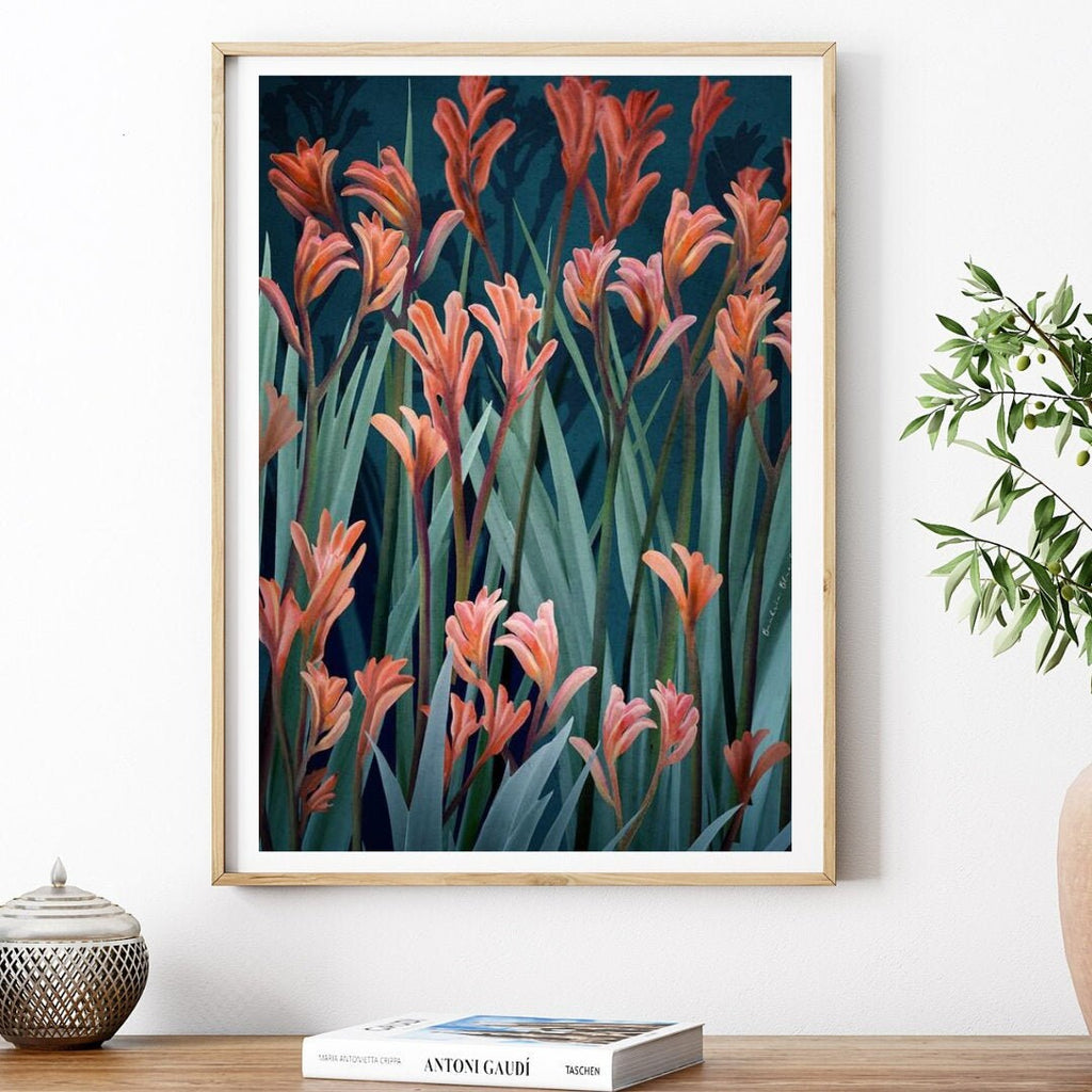 Wild Spirit Kangaroo Paw Botanical Digital Art