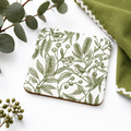 Eucalyptus Song Olive Australian Square Coaster
