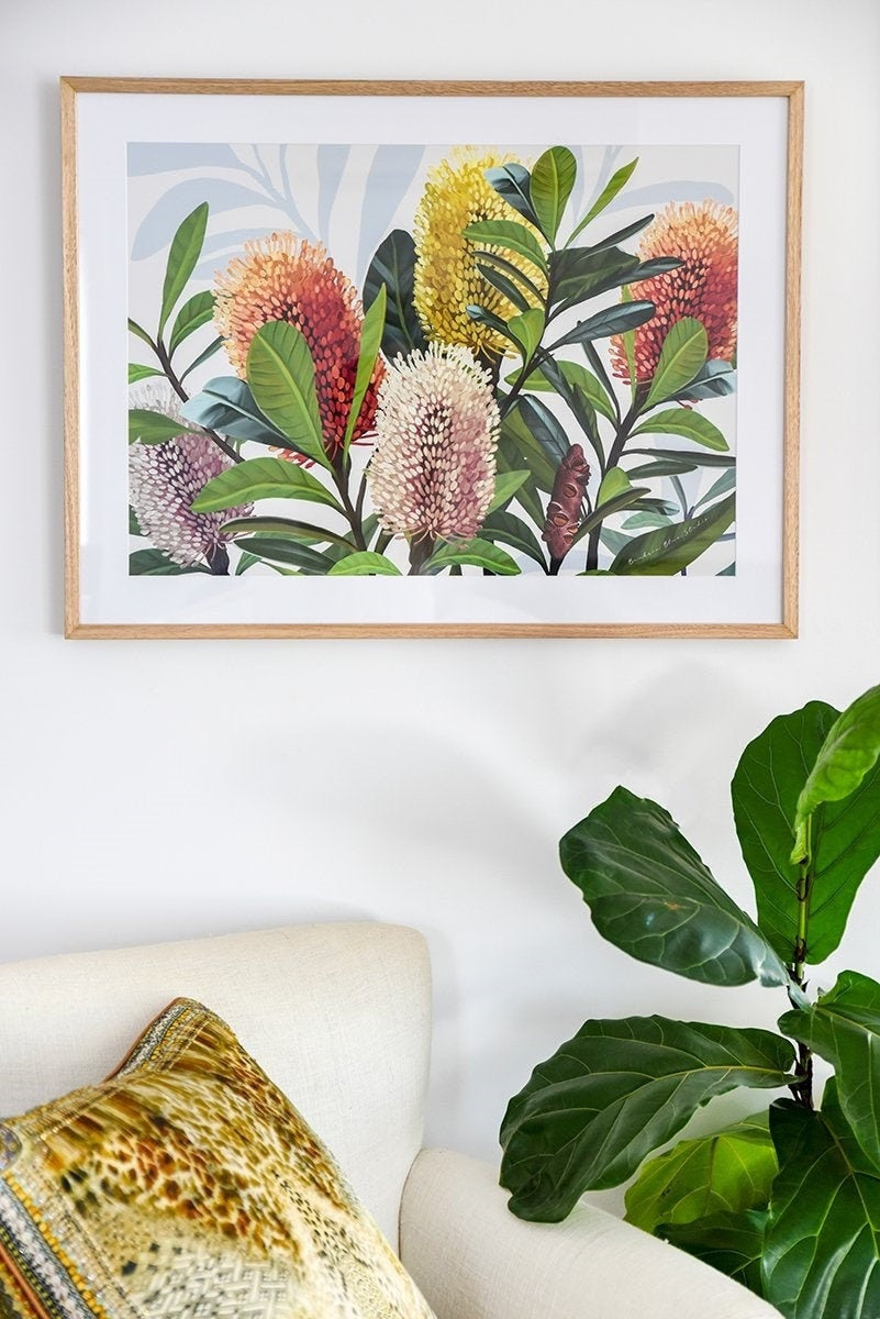 Saltbush – Australian Banksia Landscape Digital Art Print