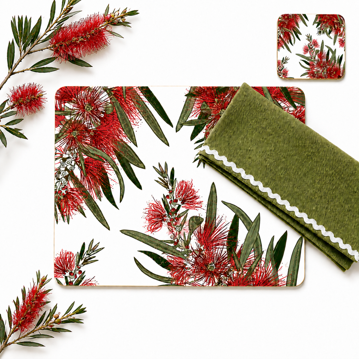 Bush Christmas Placemats – Set of 4, 6 or 8