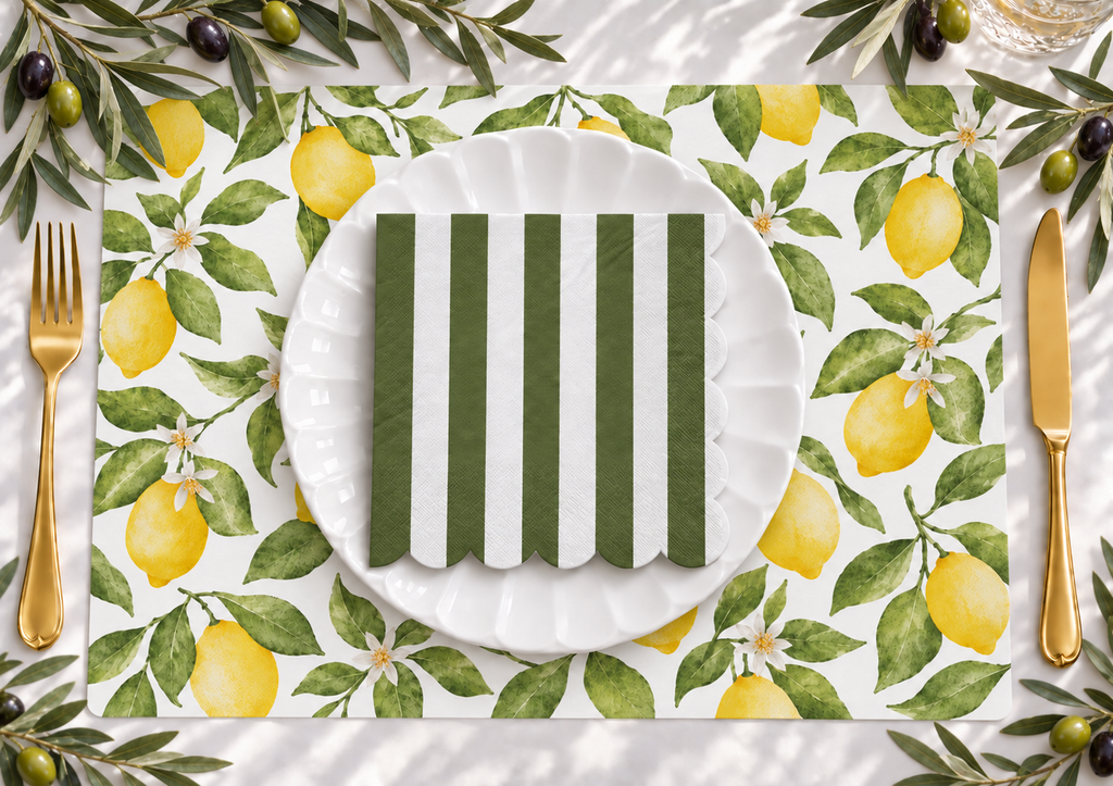 Roma Lemoncello Paper Placemats – A3 Pad of 24 Sheets