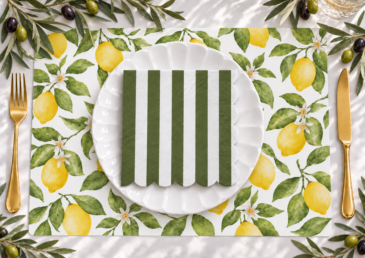 Roma Lemoncello Paper Placemats – A3 Pad of 24 Sheets