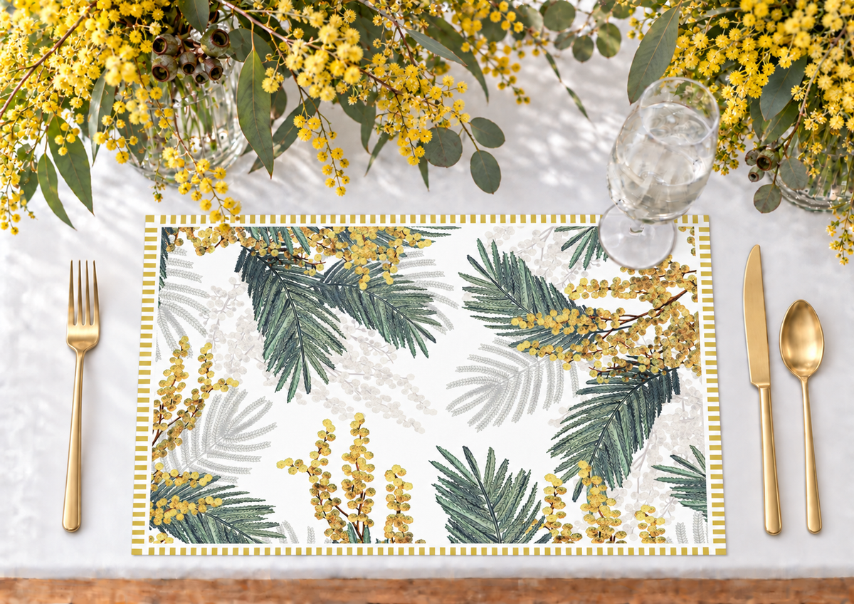 Sunshine Wattle Paper Placemats – A3 Pad of 24 Sheets