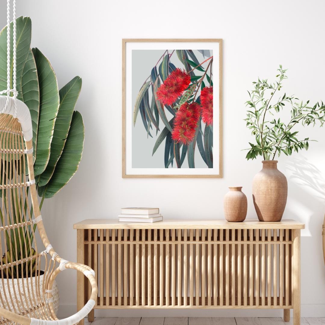 Carinya – Red Flowering Gum Australian Botanical Digital Print
