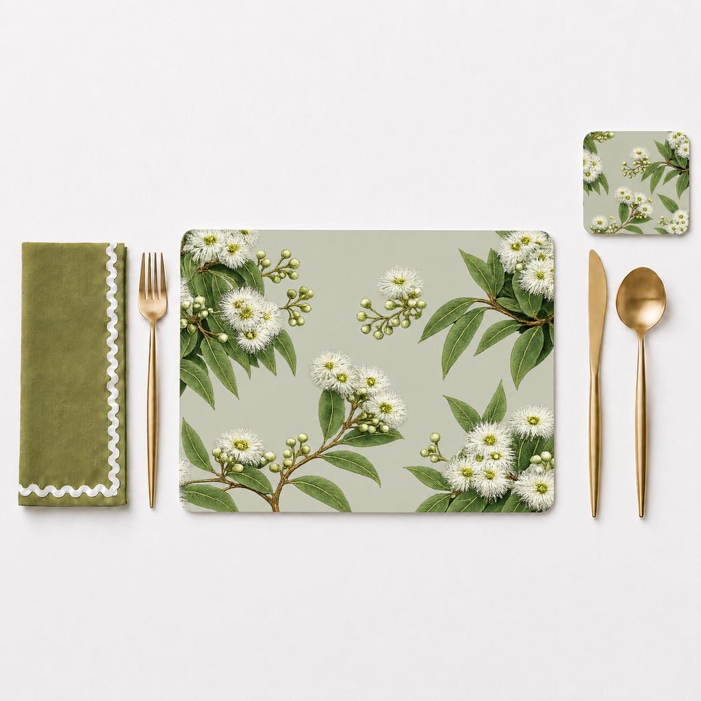 Snowgum Australian Floral Square Coaster