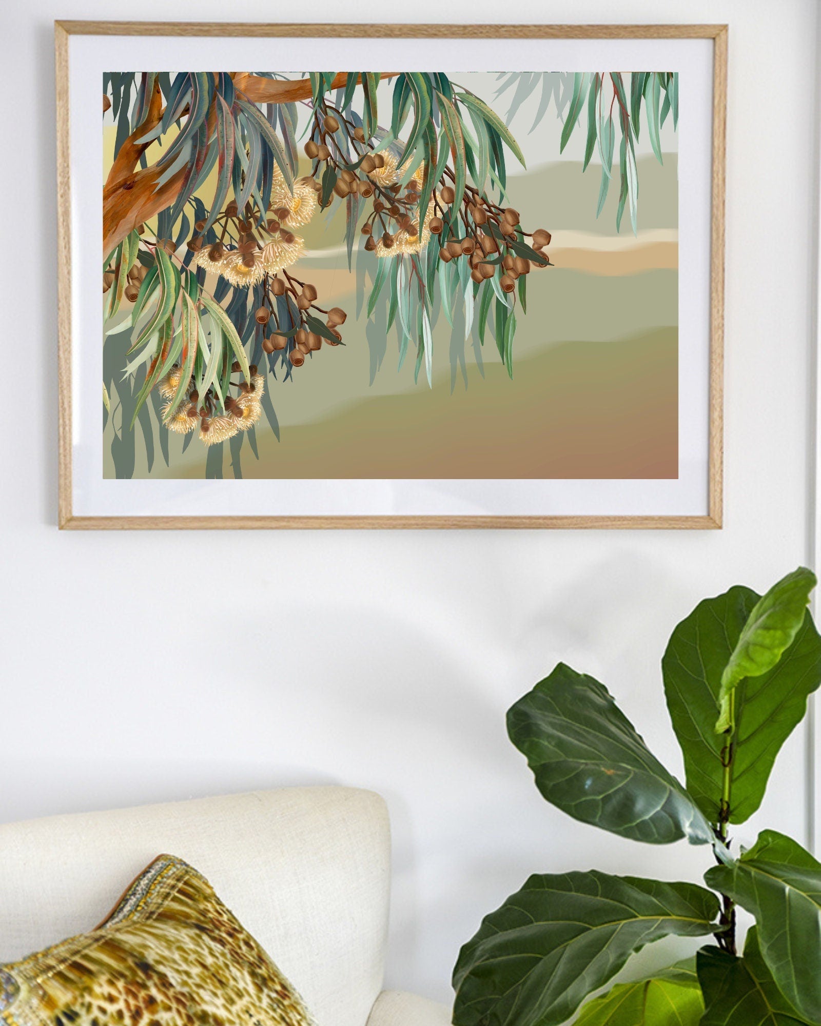 Yallaroo – Australian Eucalyptus Blossom Landscape Digital Art Print