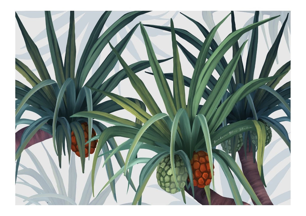 Iluka – Australian Coastal Pandanus Landscape Digital Art Print