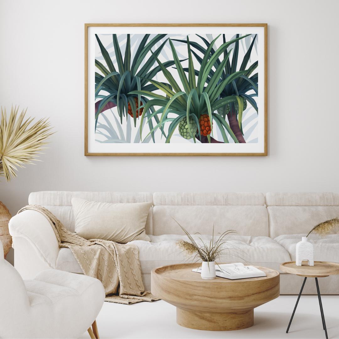 Iluka – Australian Coastal Pandanus Landscape Digital Art Print