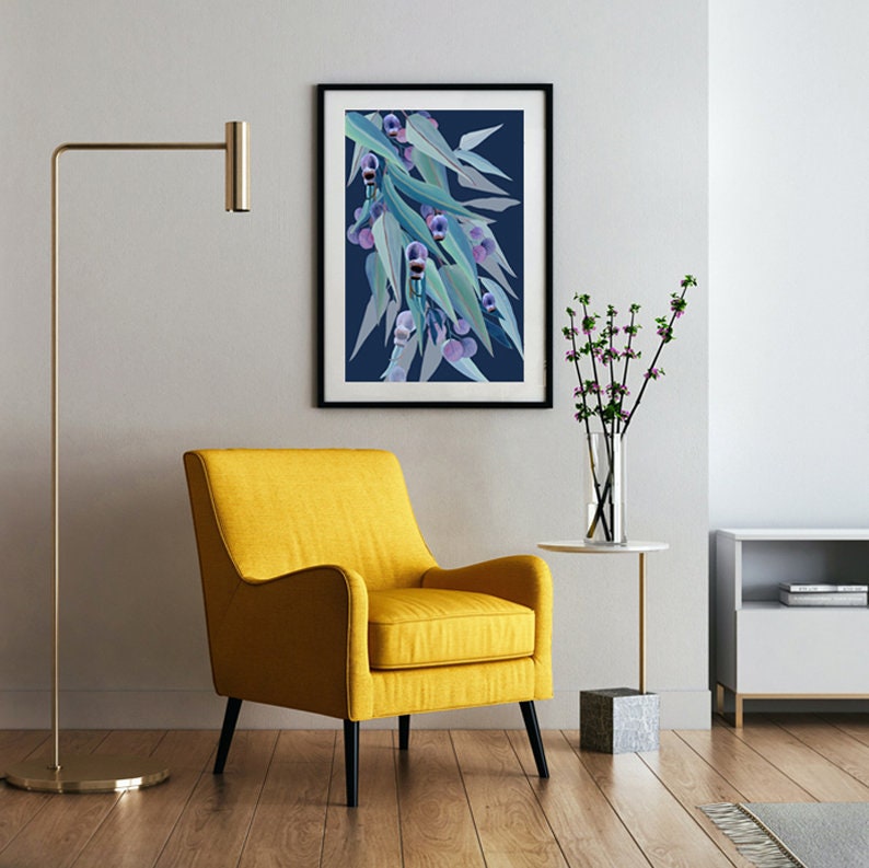 Jarrah Dreaming – Australian Eucalyptus and Gumnut Botanical Digital Art Print
