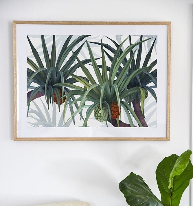 Iluka – Australian Coastal Pandanus Landscape Digital Art Print