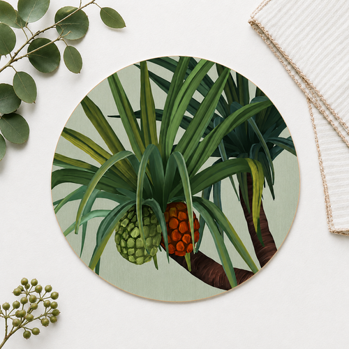 Australian Pandanus Native Round Placemats – Set of 4,6 or 8