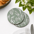 Silvergum Round Coaster- Sage