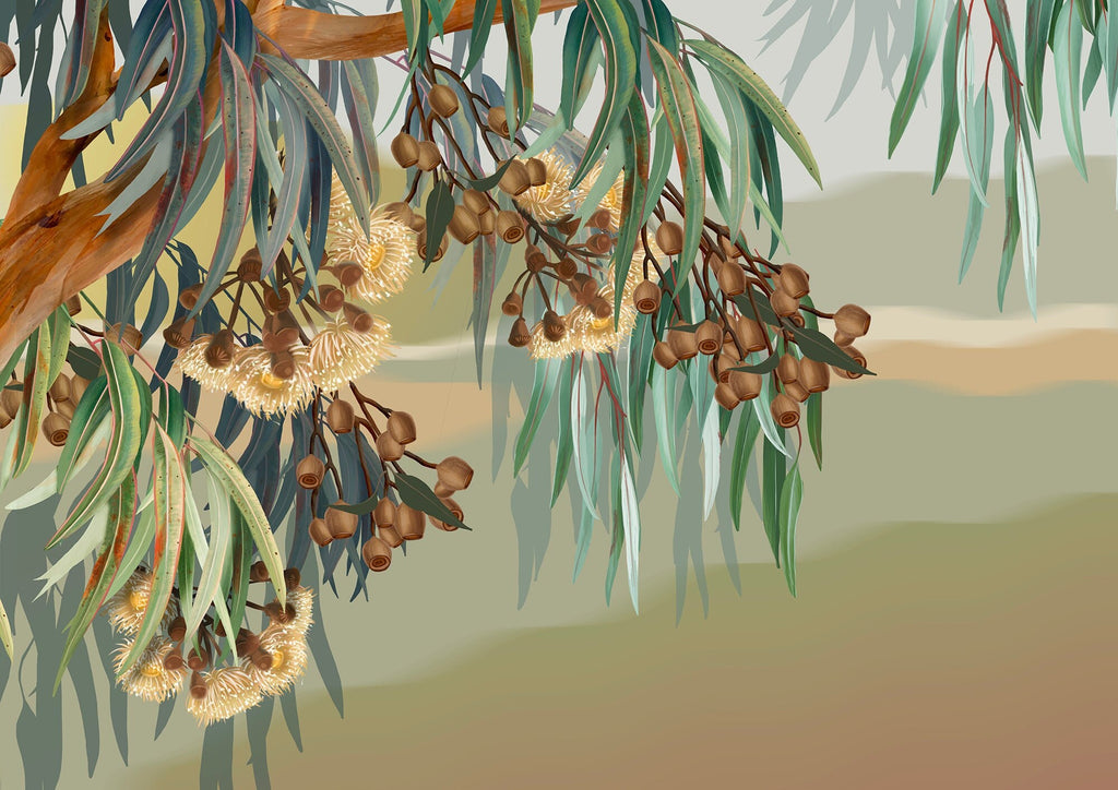 Yallaroo – Australian Eucalyptus Blossom Landscape Digital Art Print