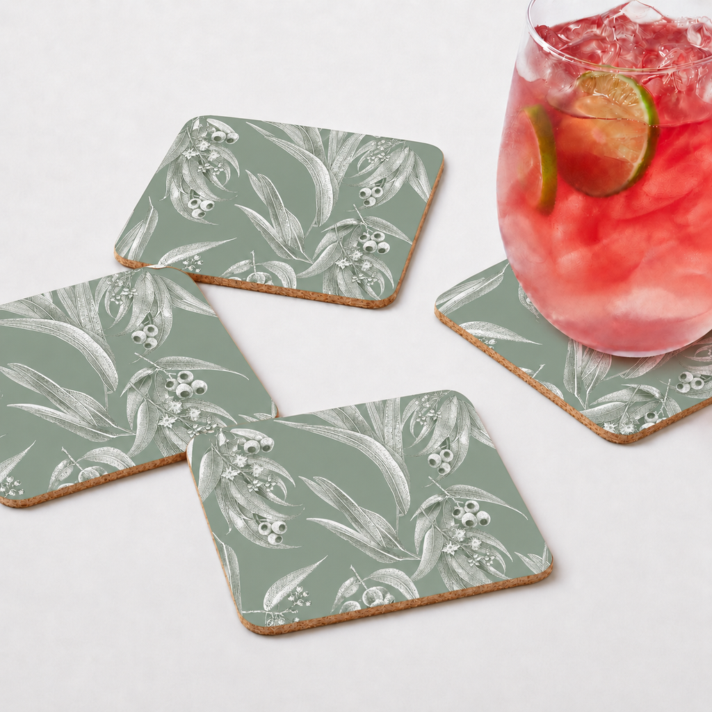 Whispering Eucalyptus Australian Native Round Placemats – Set of 4,6,8