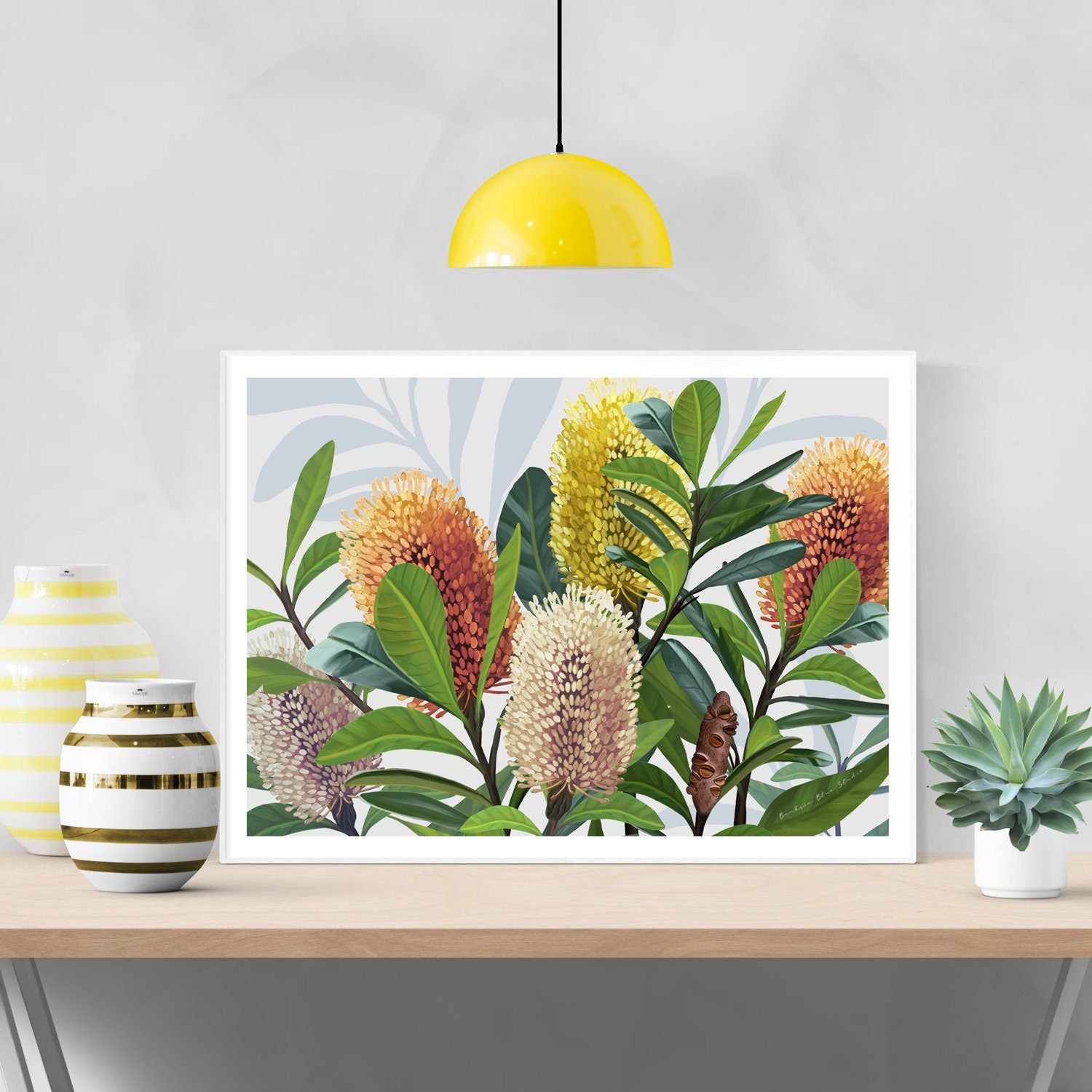 Saltbush – Australian Banksia Landscape Digital Art Print