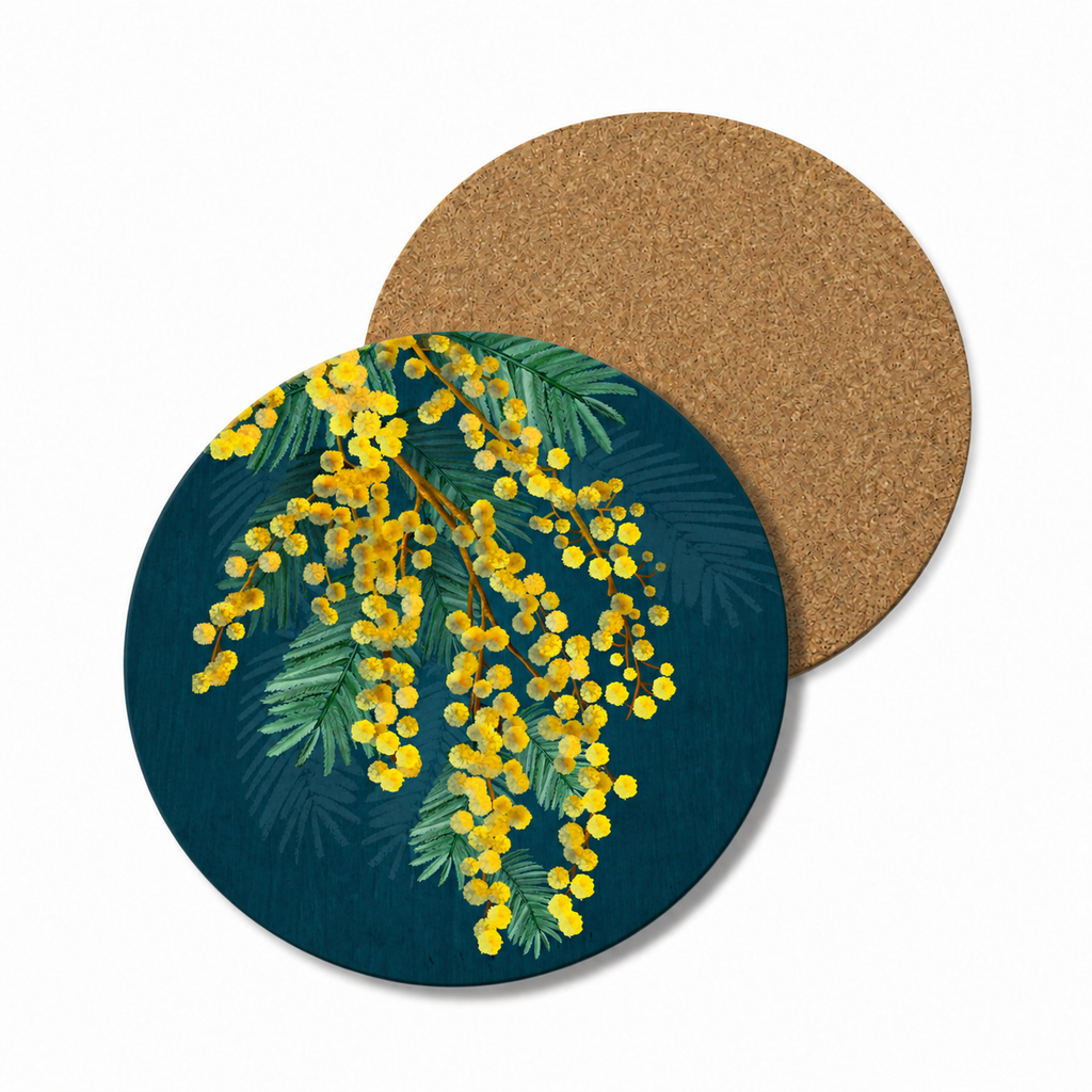 Golden Spirit Australian Native Round Placemats – Set of 4 or 6