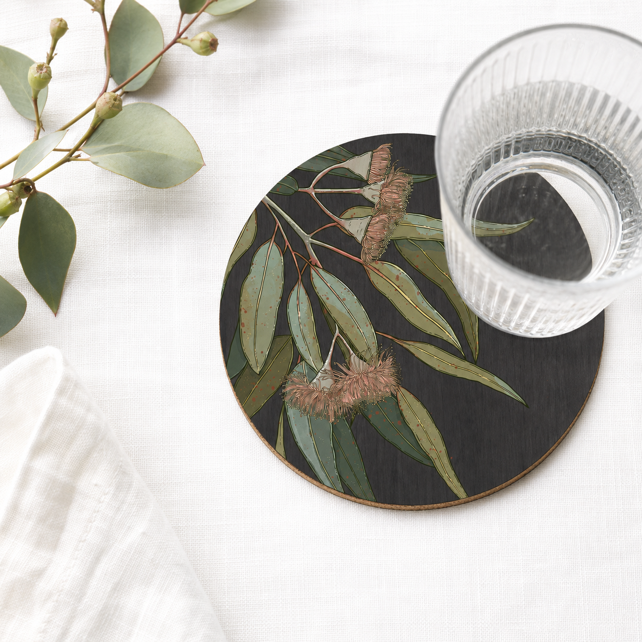 Hanging Eucalyptus Australian Floral Coaster