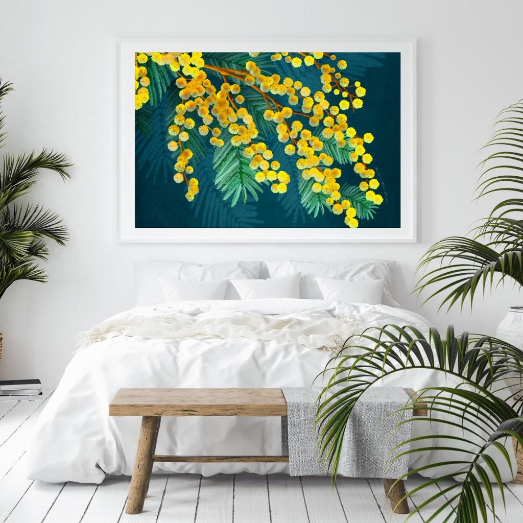 Golden Wattle – Australian Native Botanical Digital Art Print