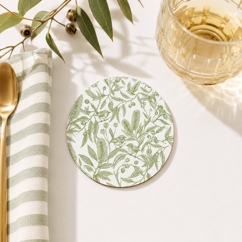 Eucalyptus Song Australian Botanical Coaster