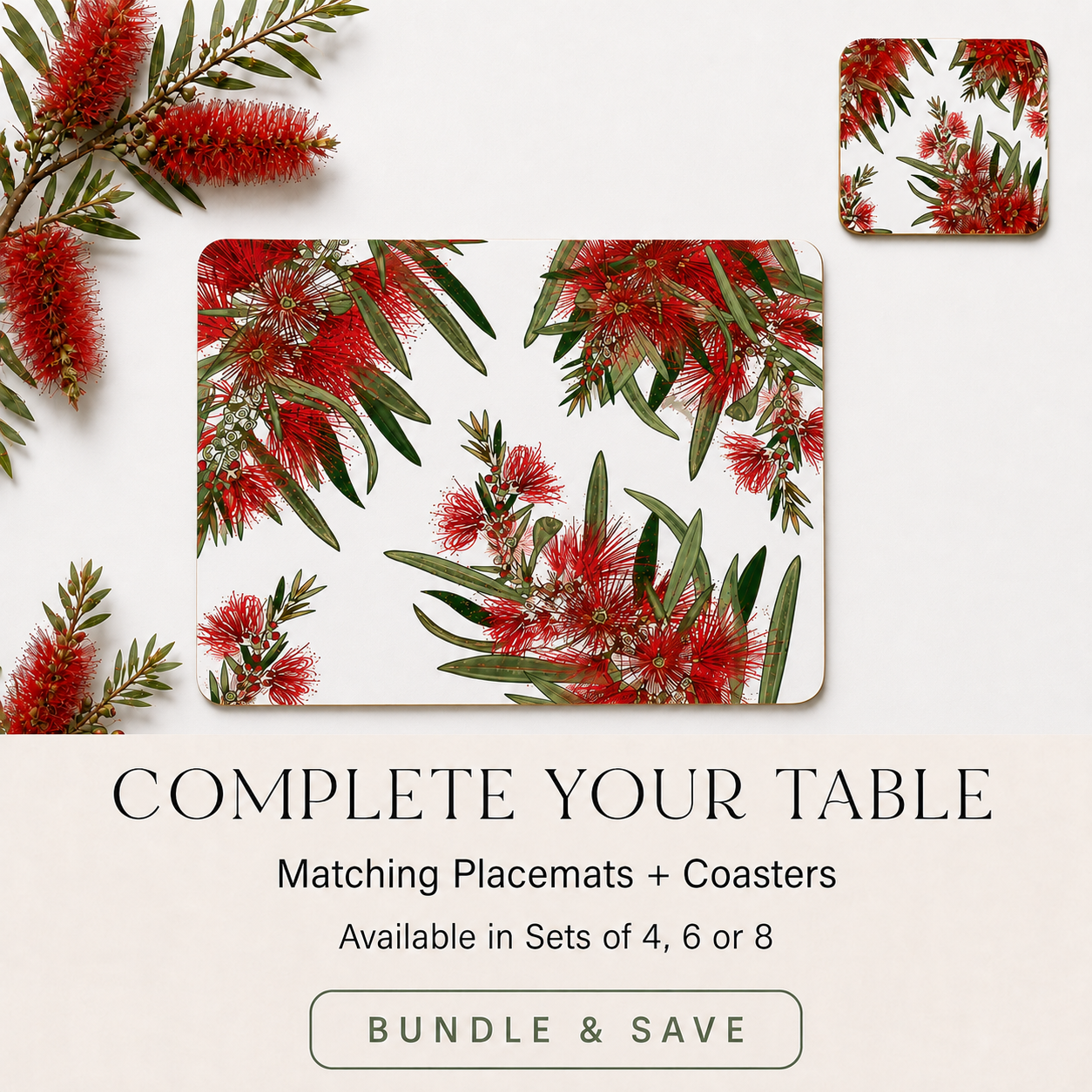 Bush Christmas Placemats – Set of 4, 6 or 8