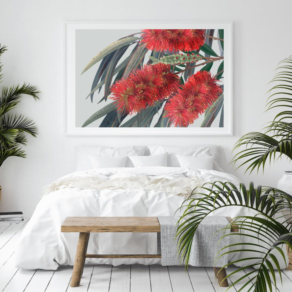Carinya – Australian Red Flowering Gum Landscape Digital Art Print