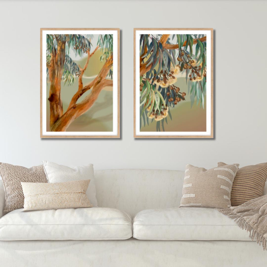 Eucalyptus Dreaming– Set of 2 Australian Botanical Digital Art Prints