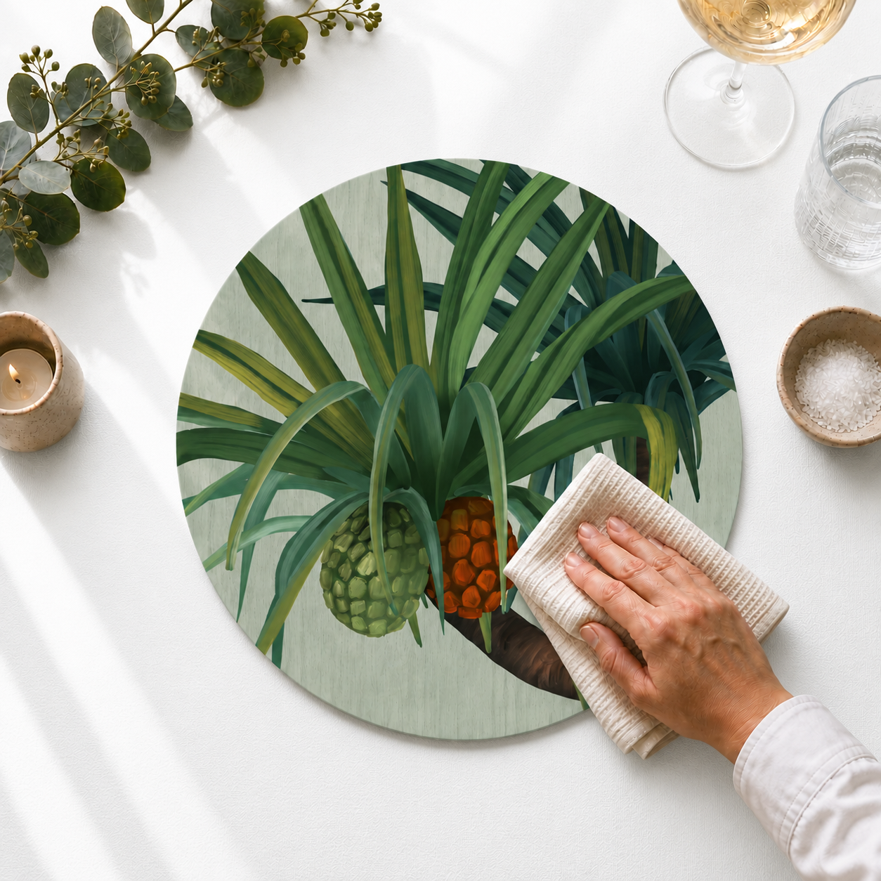 Australian Pandanus Native Round Placemats – Set of 4,6 or 8