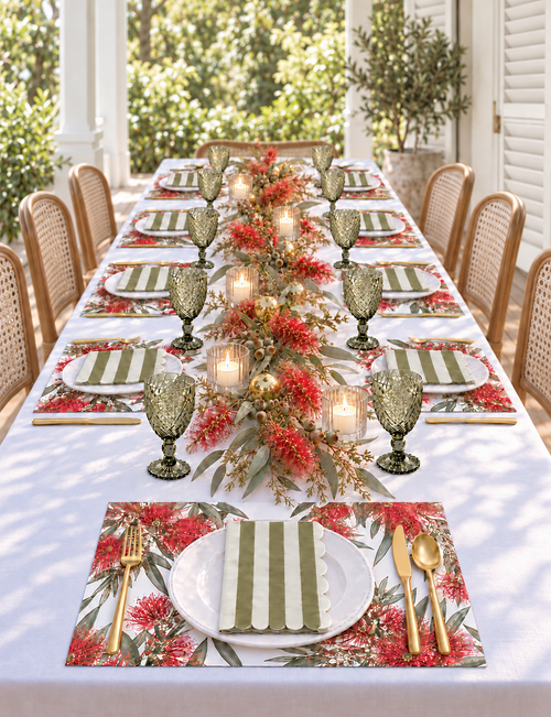Australian Bottlebrush Paper Placemats – A3 Pad of 24 Sheets