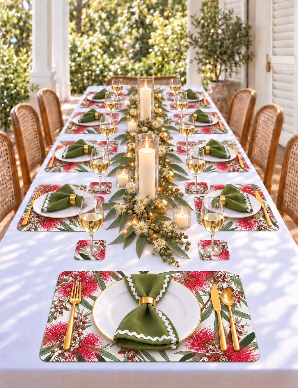 Bush Christmas Placemats – Set of 4, 6 or 8