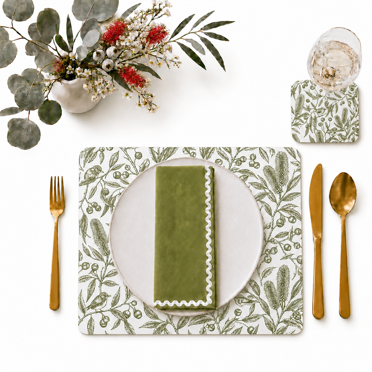 Native Garden Song Placemats – Set of 4,6 or 8