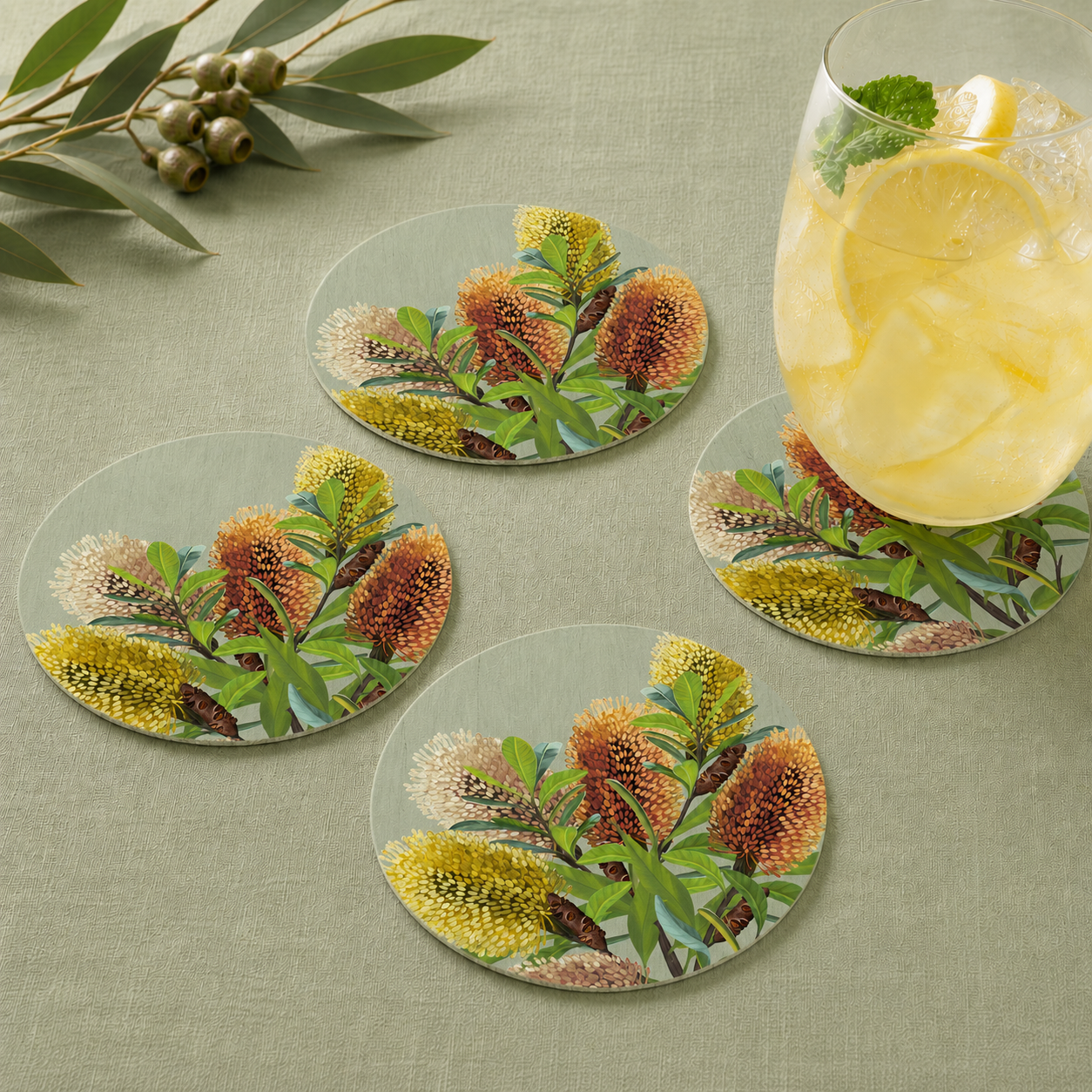 Saltbush Australian Banksia Coaster