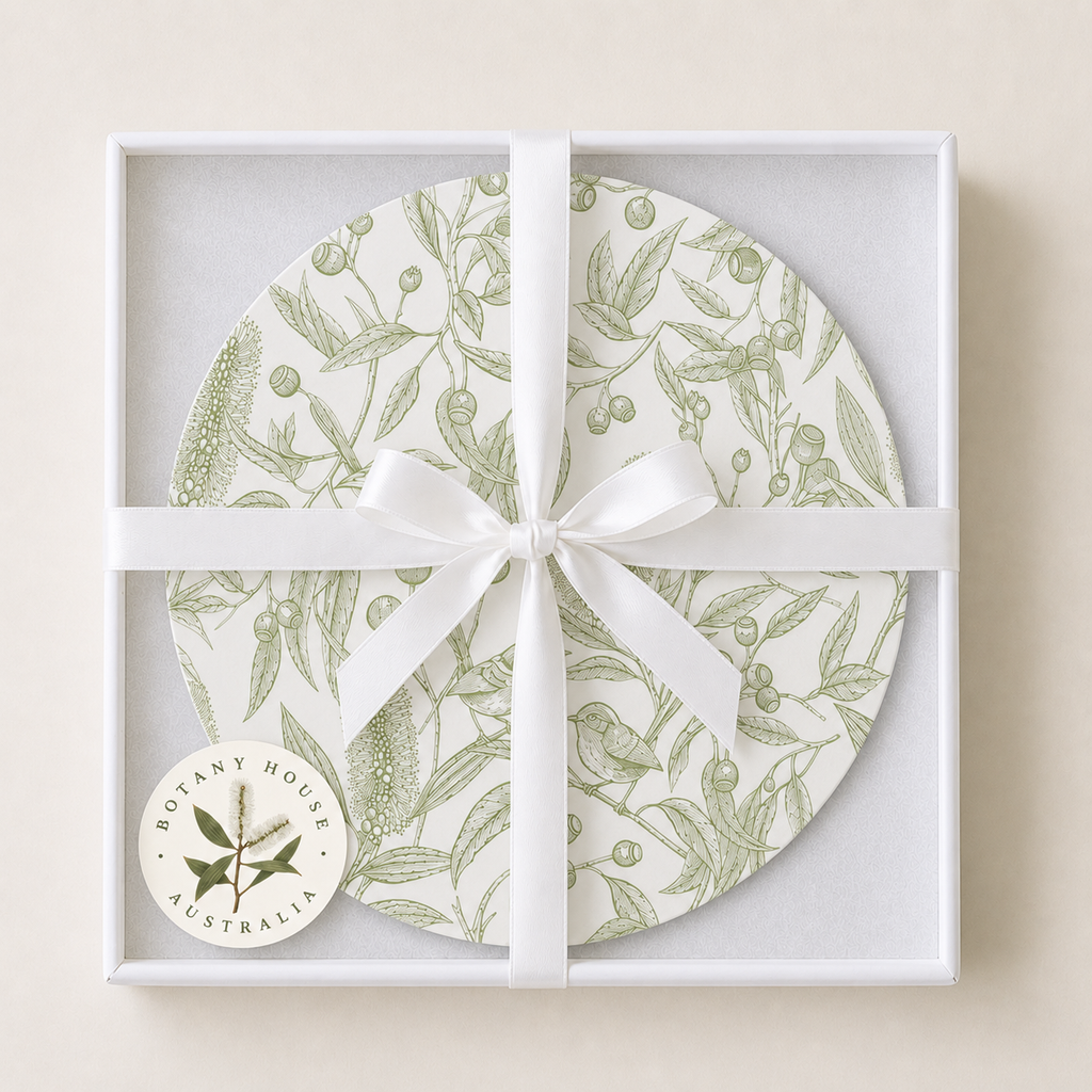 Eucalyptus Song Australian Native Round Placemats – Set of 4,6 or 8