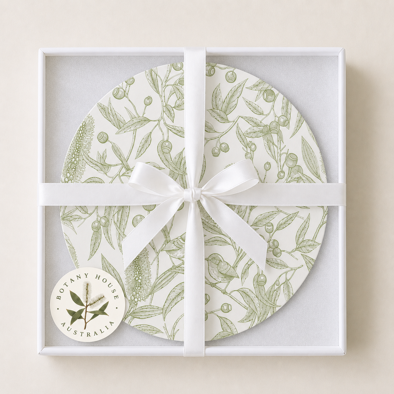Eucalyptus Song Australian Native Round Placemats – Set of 4,6 or 8