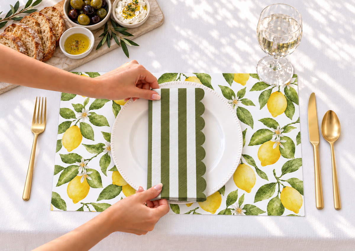 Roma Lemoncello Paper Placemats – A3 Pad of 24 Sheets