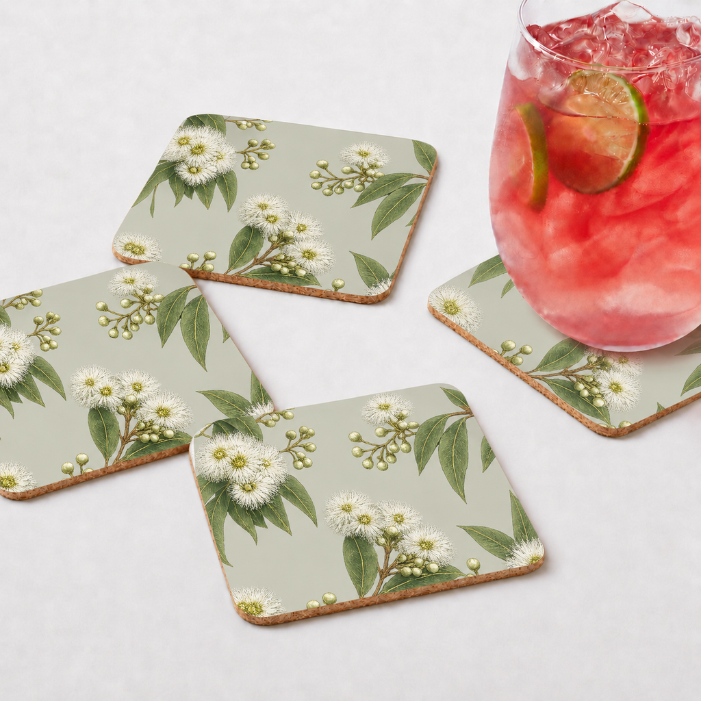 Snowgum Australian Floral Square Coaster