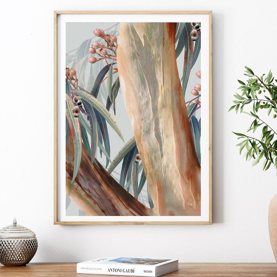 Painted Eucalyptus – Australian Gum Tree Botanical Digital Art Print