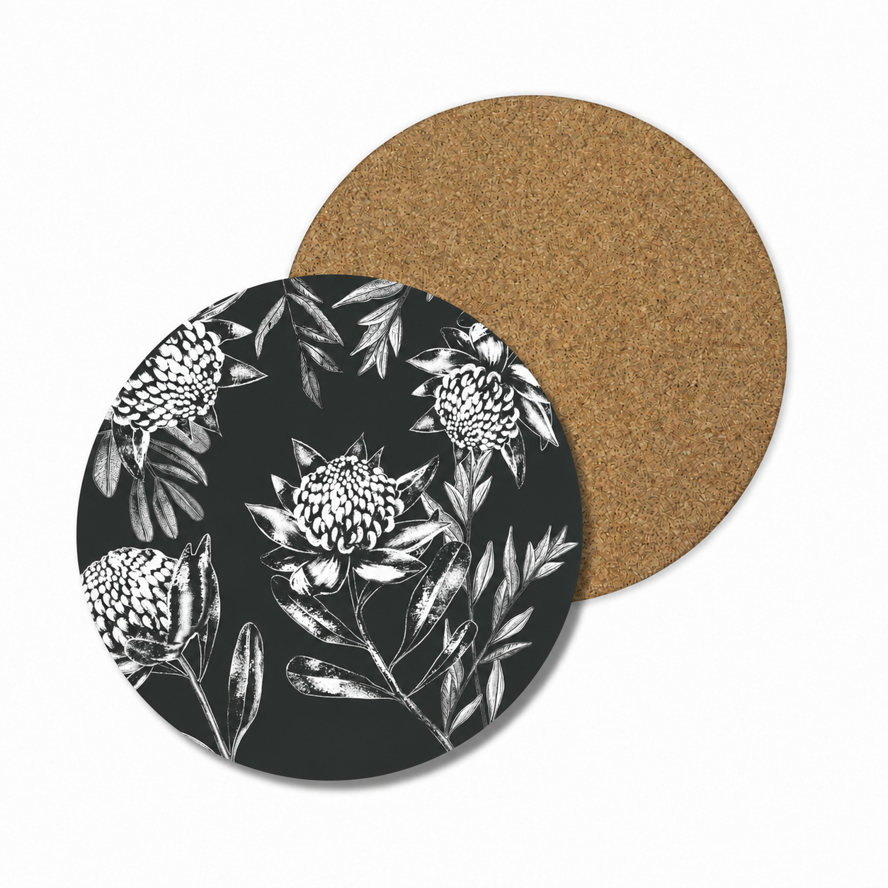 Midnight Waratah Australian Floral Coaster