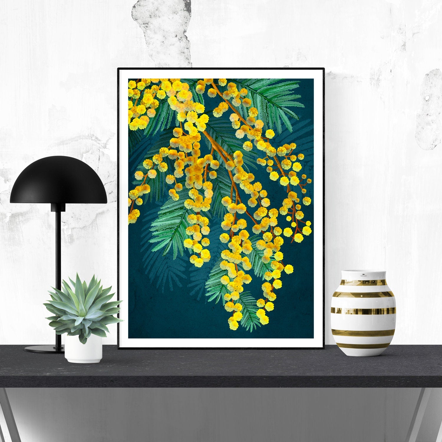 Golden Spirit Wattle Flower Digital Download Print