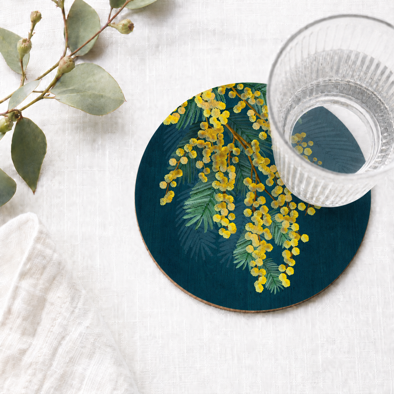 Golden Spirit Australian Floral Coaster
