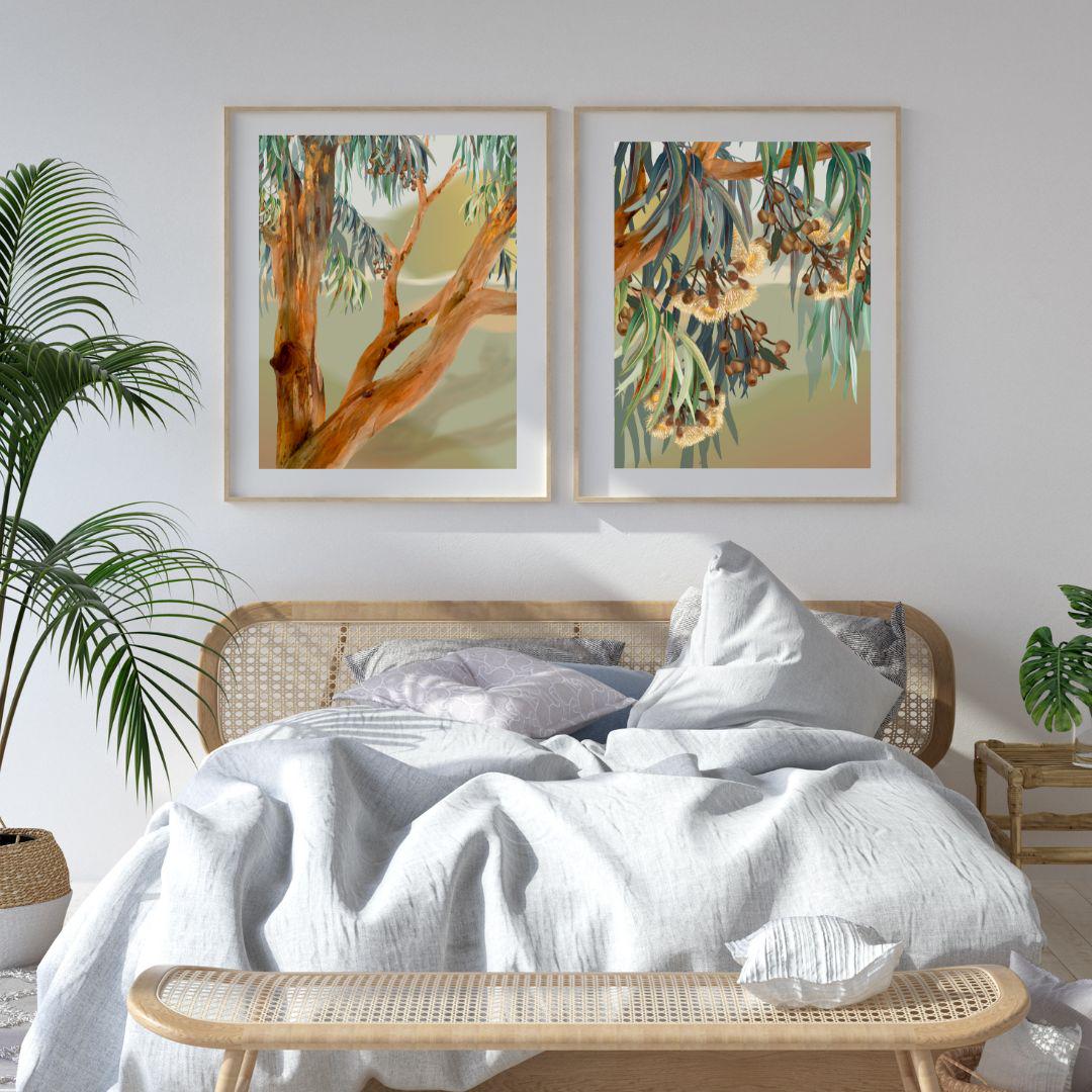 Eucalyptus Dreaming– Set of 2 Australian Botanical Digital Art Prints