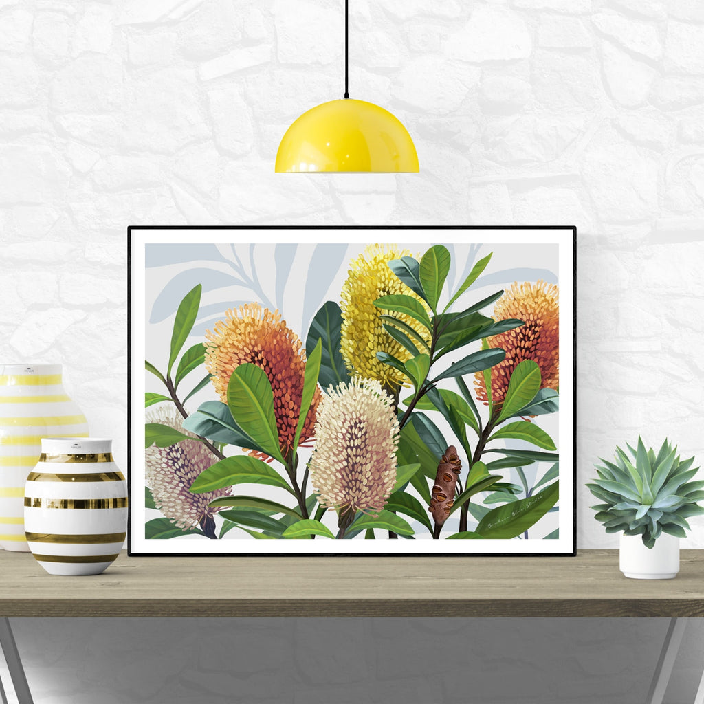 Saltbush – Australian Banksia Landscape Digital Art Print