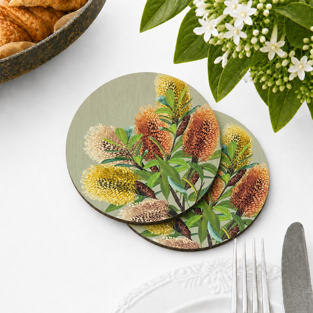 Saltbush Australian Banksia Coaster