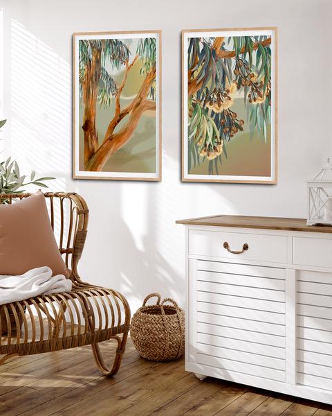 Eucalyptus Dreaming– Set of 2 Australian Botanical Digital Art Prints
