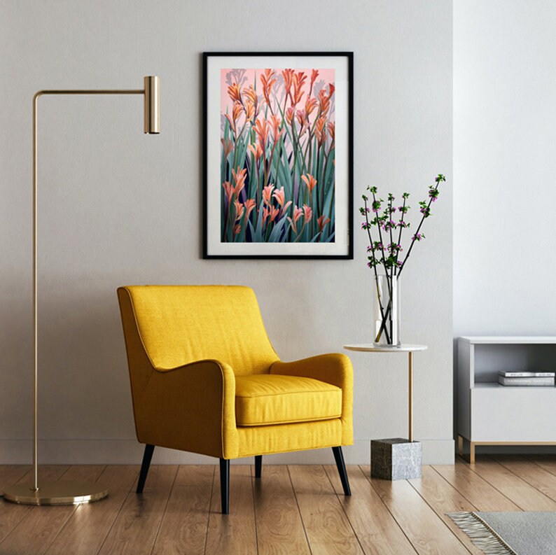 Wild of Spirit – Australian Kangaroo Paw Botanical Digital Art Print
